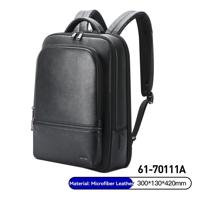 Bags |  Mens Classic Leather Slim Backpack Navy