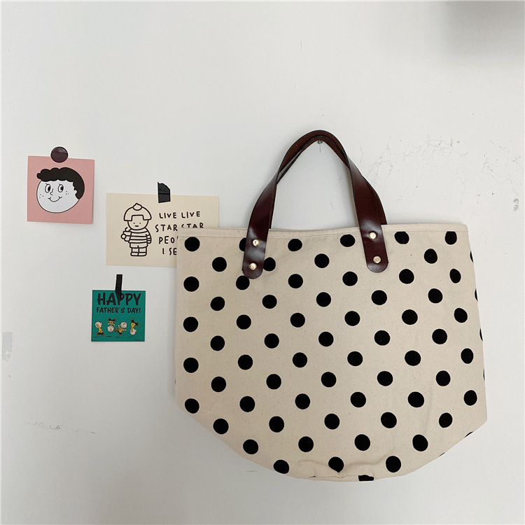 Bags |  Womens Small 1945 Soft Tote Bag In Polka Dot Canvas