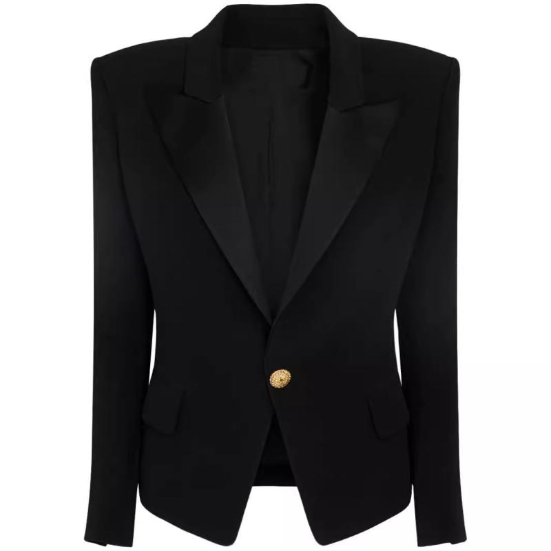 Coats & Jackets |  Womens 1-Button Crepe Jacket