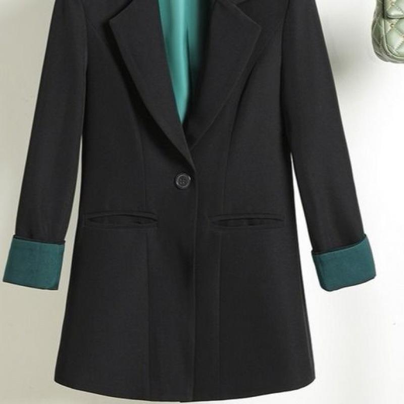 Coats & Jackets |  Womens 1-Button Double Crepe Two-Tone Jacket