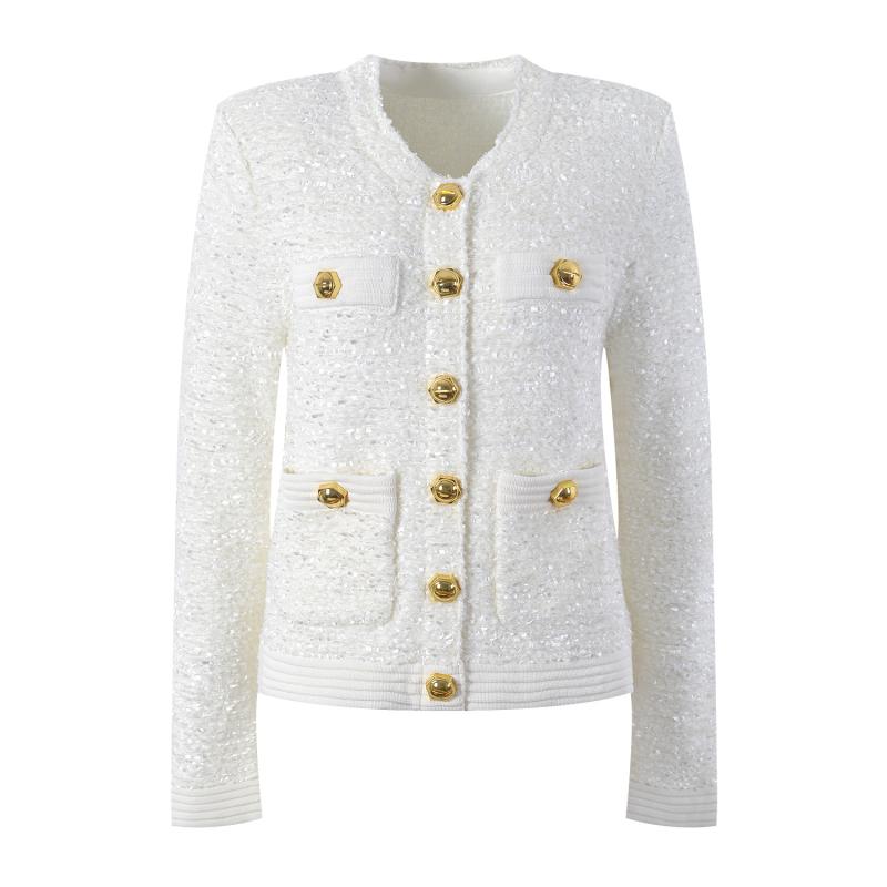 Coats & Jackets |  Womens Buttons Tweed Jacket