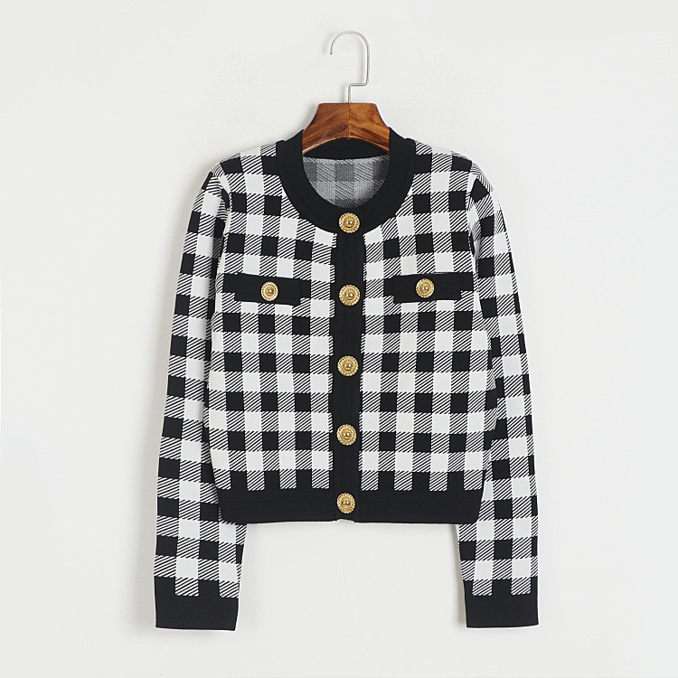 Coats & Jackets |  Womens Cropped Jacket In Gingham Sequins