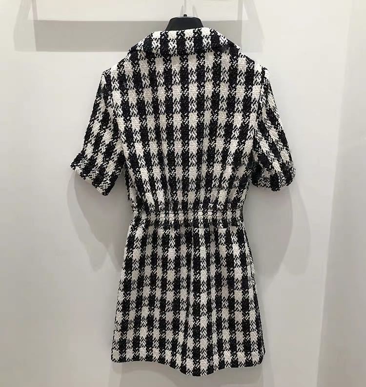 Dresses |  Womens Gingham Tweed And Crepe Dress