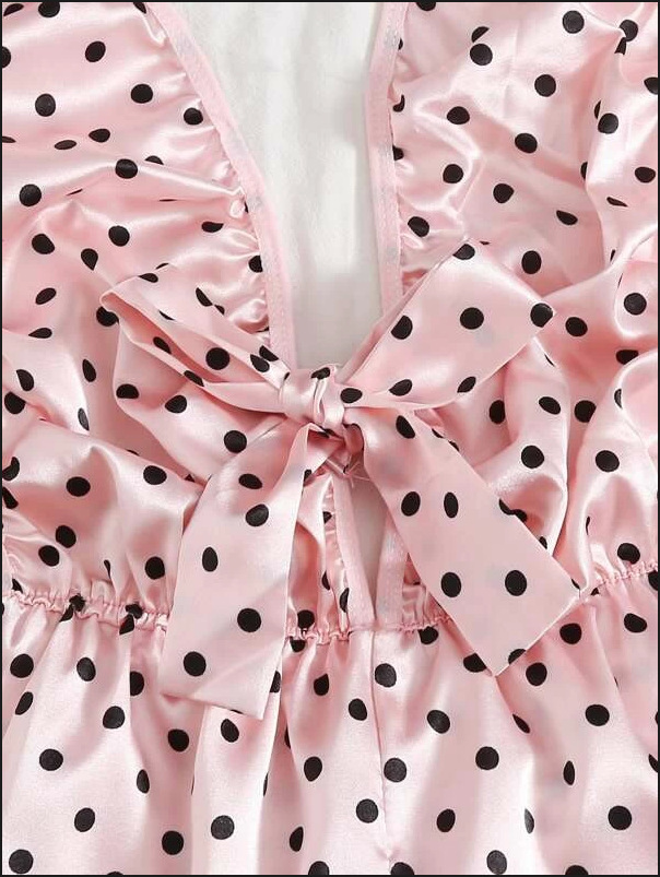 Dresses |  Womens Polka Dots Short Printed Dress