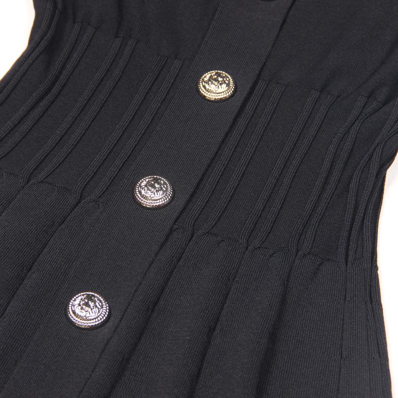 Dresses |  Womens Short Velvet Dress With Buttons