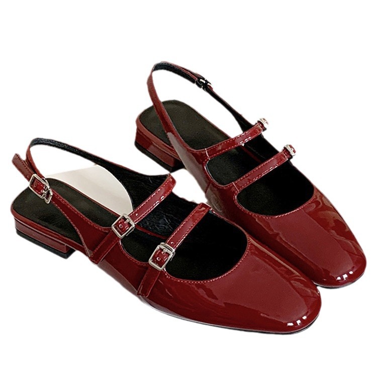 Flats |  Womens Luke Onix Wine Burgundy Leather Ballet Flats