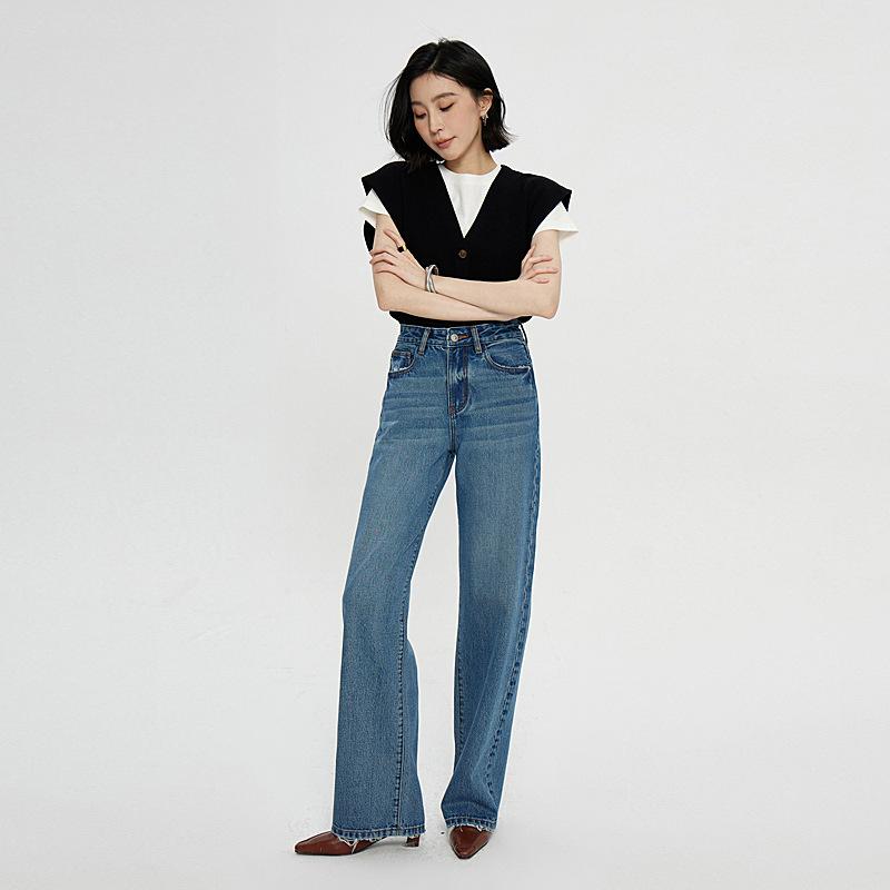 Jeans & Denim |  Womens Mia Mid Wide Long Jean