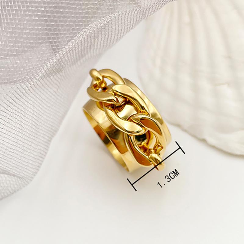 Jewellery |  Womens Brass Chain Ring