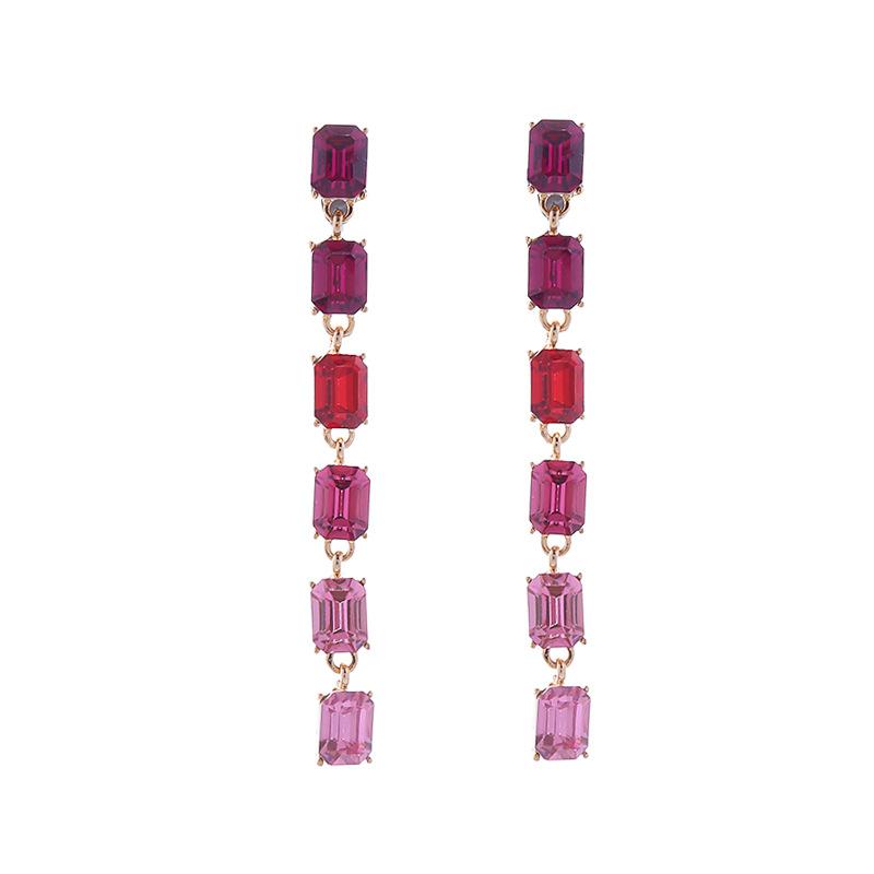 Jewellery |  Womens Long Multi Stone Drop Earring