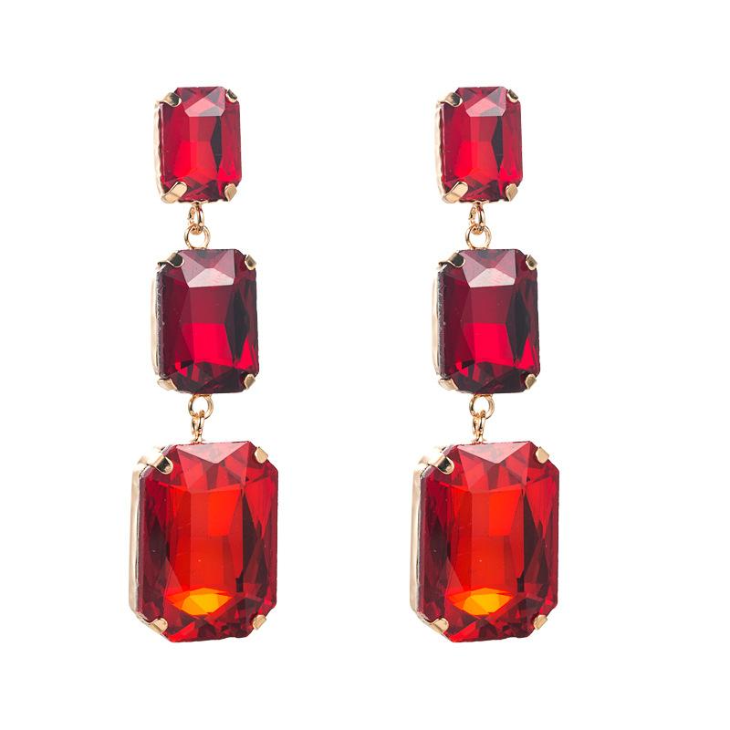 Jewellery |  Womens Triple Stone Drop Earring