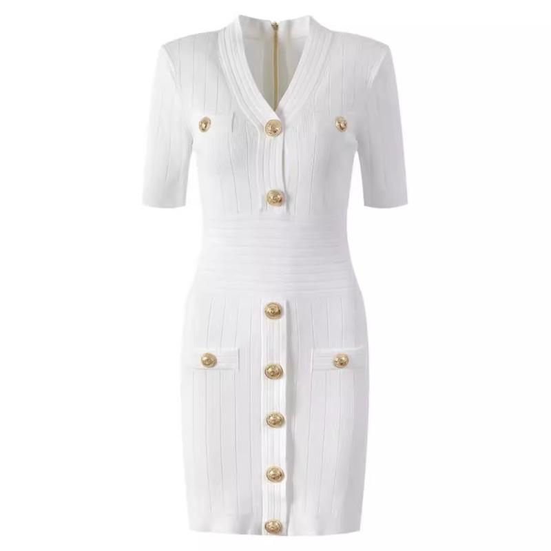 Knitwear |  Womens Knitted Dress With Buttons