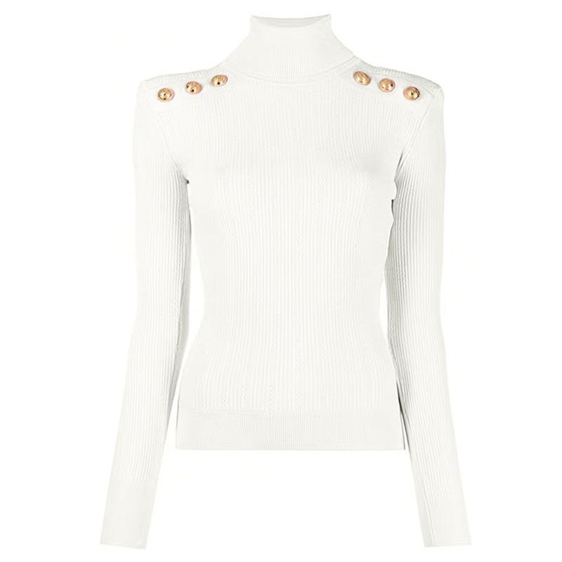 Knitwear |  Womens Merino Button Detail Sweater