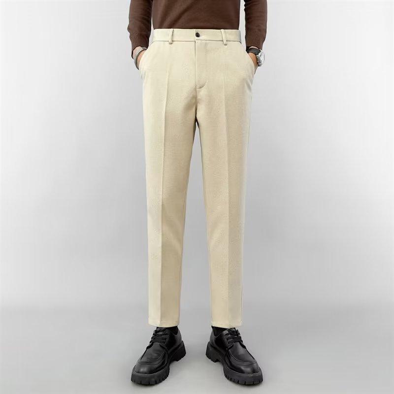 Pants |  Mens Linen Cotton Herringbone Suit Pants, Regular Fit