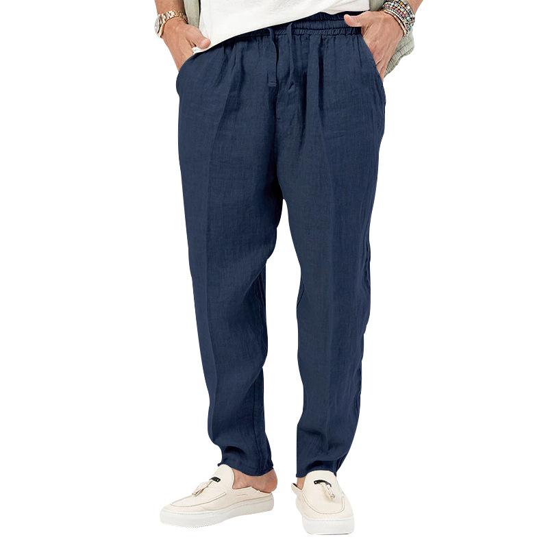 Pants |  Mens Mattia Garment-Dyed Linen Trousers