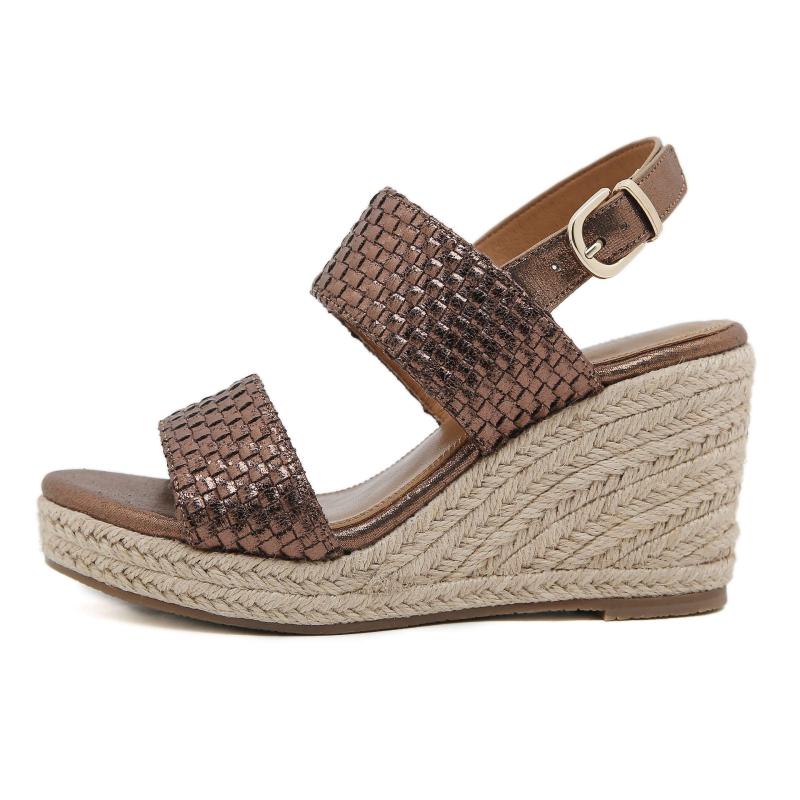 Sandals |  Womens Lessie Natural Woven Raffia Flatform Sandal