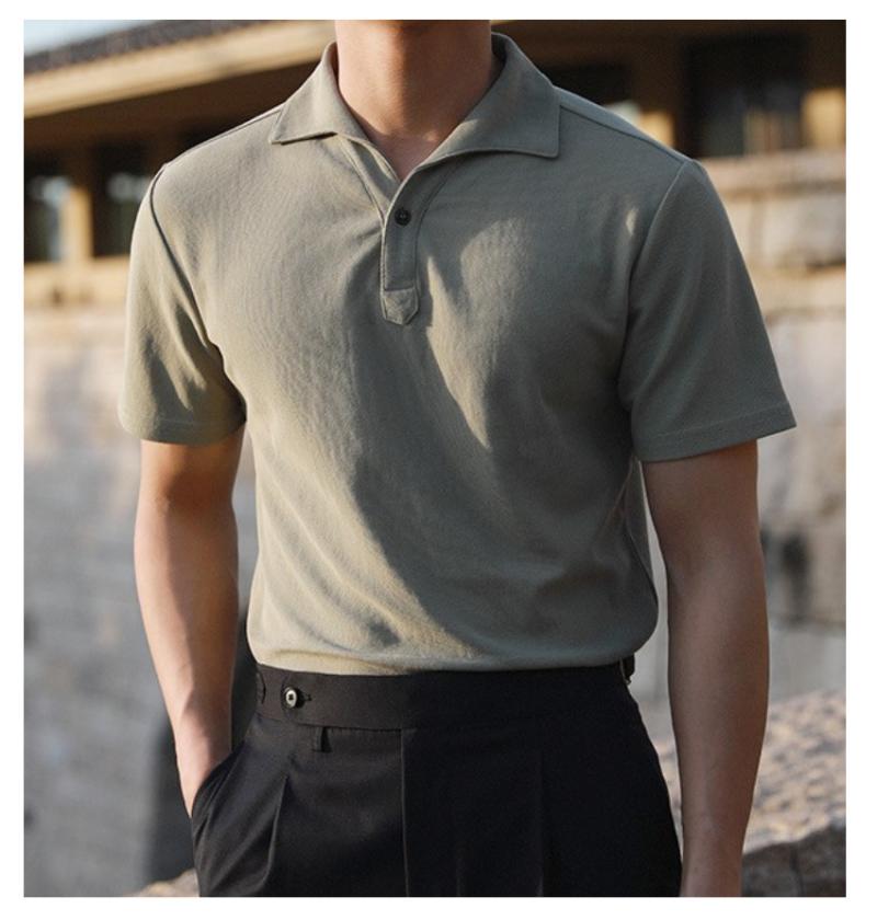 Shirts And Polos |  Mens Mercerised Cotton Pique Tipped Polo