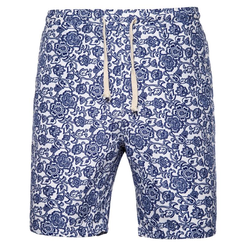 Shorts |  Mens Toby Linen Cotton Printed Shorts