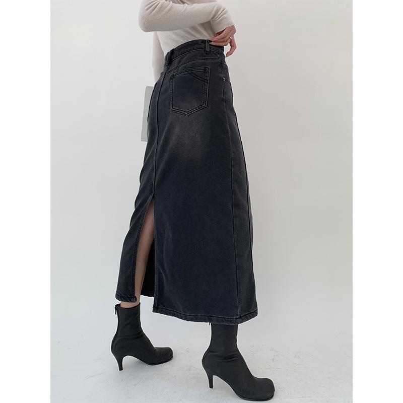 Skirts |  Womens Denim Maxi Skirt