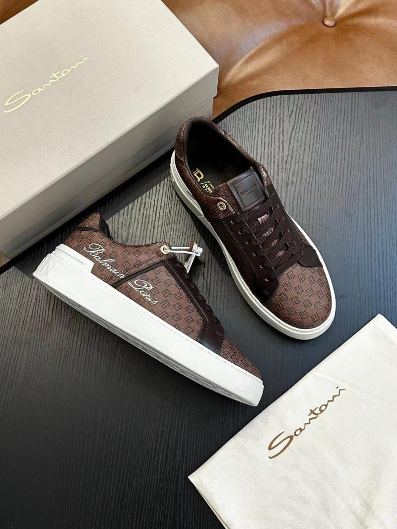 Sneakers |  Mens Calfskin B-Court Sneakers With  Logo