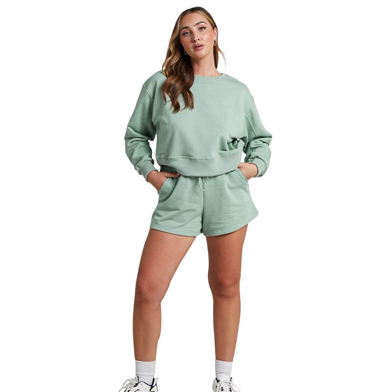 Sweatshirts |  Womens French Terry Shrunken Crew