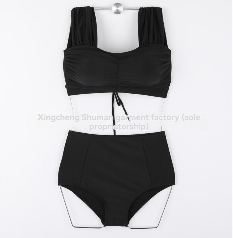 Swimwear |  Womens Asymmetric Two-Piece Swimming Costume