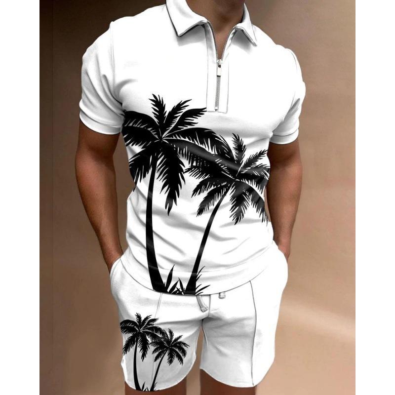 T-Shirts |  Mens Vintage  T-Shirt With Palm Tree Print