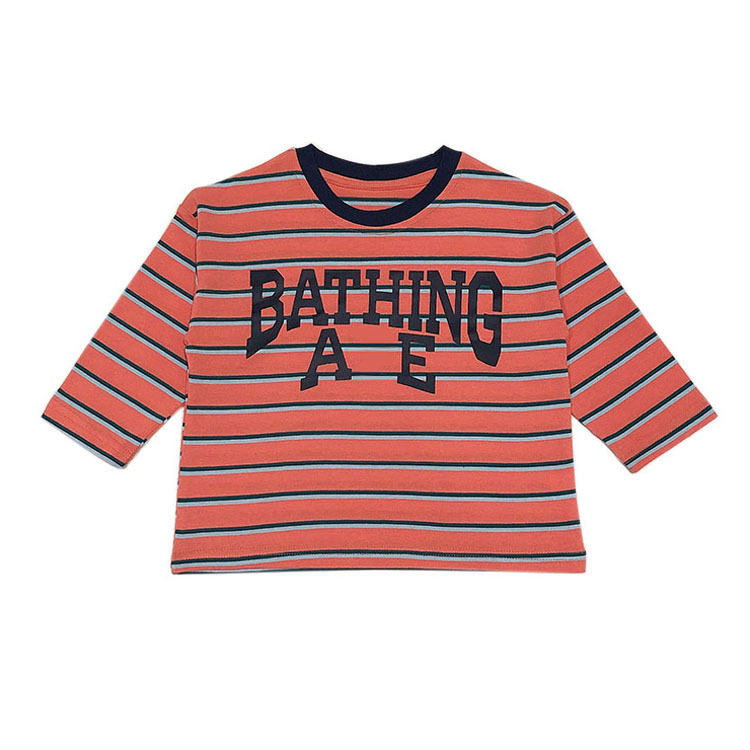 T-Shirts |  Womens Striped  Baseball T-Shirt