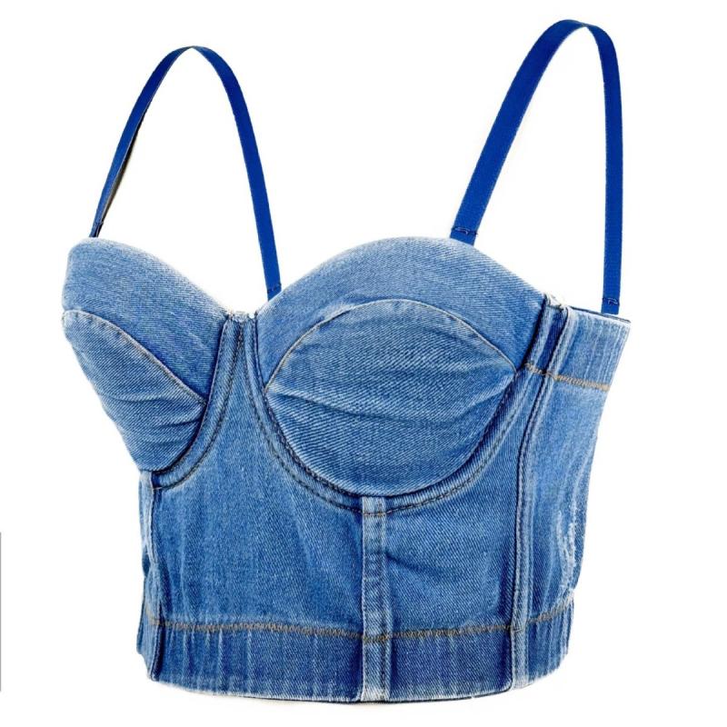 Tops And Shirts |  Womens Denim Top With Thin Straps