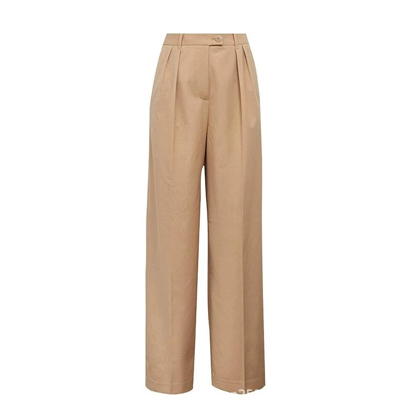 Trousers And Shorts |  Womens Pleated Cotton Trousers