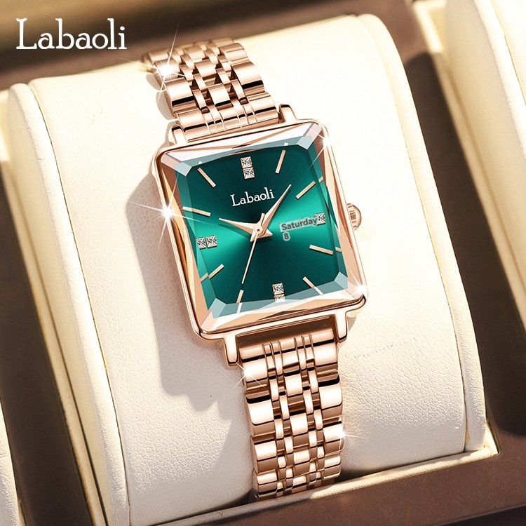 Watches |  Womens Boxy Xs Emerald Steel Gold Watch