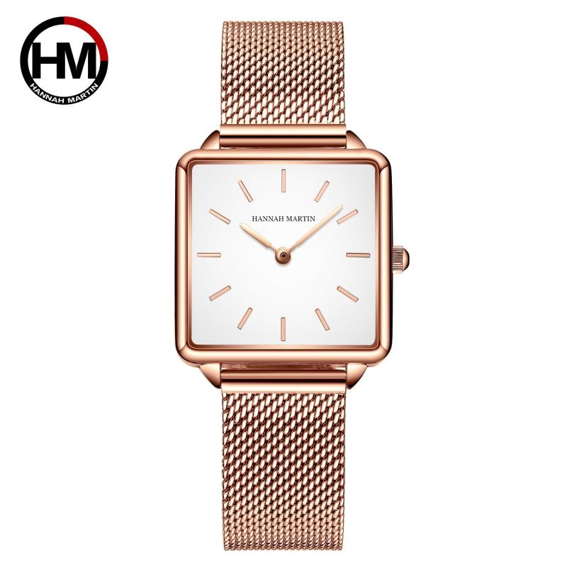 Watches |  Womens Octagon White Gold Mesh Watch